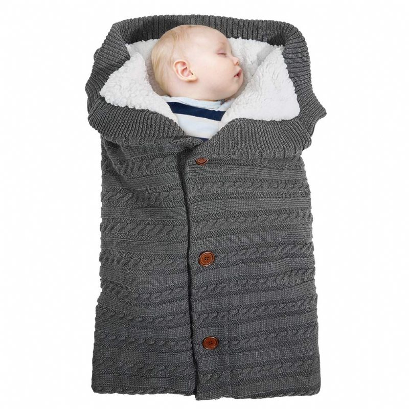 Baby Varm Filt Swaddle Wrap Med Barnvagn Handvärmare