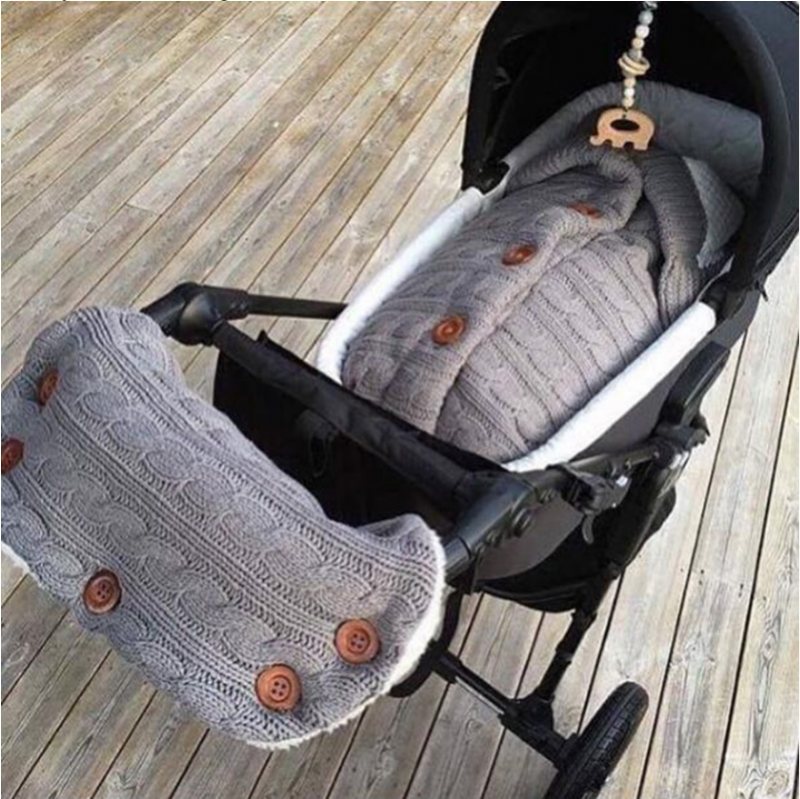 Baby Varm Filt Swaddle Wrap Med Barnvagn Handvärmare