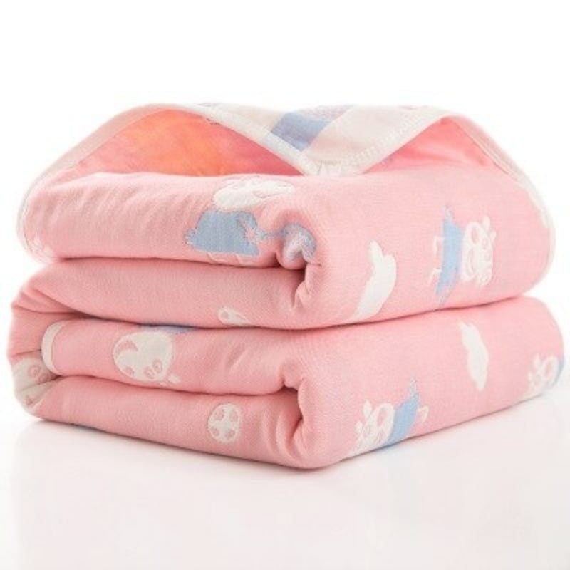 Babyfilt Tjock Muslin Bomull 6-lagers Swaddle Mottagande Filt