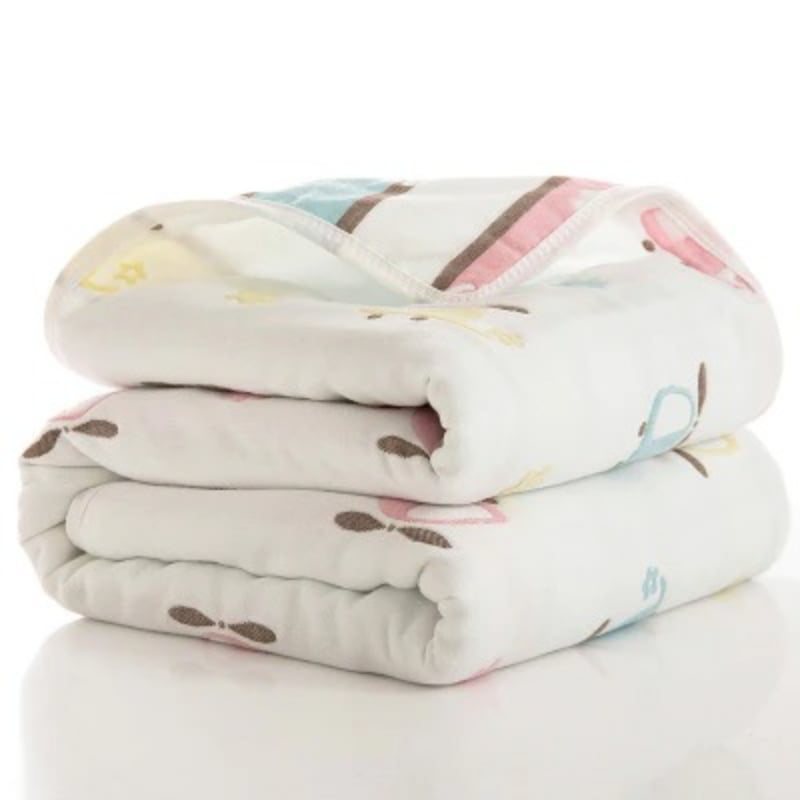 Babyfilt Tjock Muslin Bomull 6-lagers Swaddle Mottagande Filt