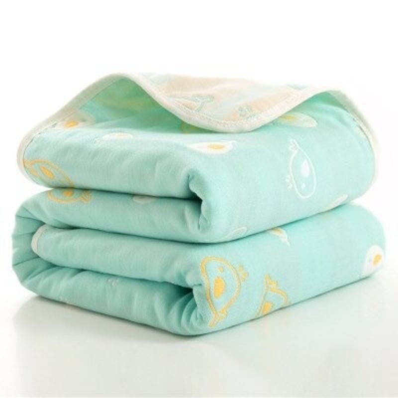 Babyfilt Tjock Muslin Bomull 6-lagers Swaddle Mottagande Filt