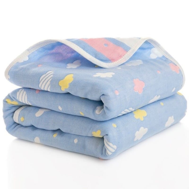 Babyfilt Tjock Muslin Bomull 6-lagers Swaddle Mottagande Filt