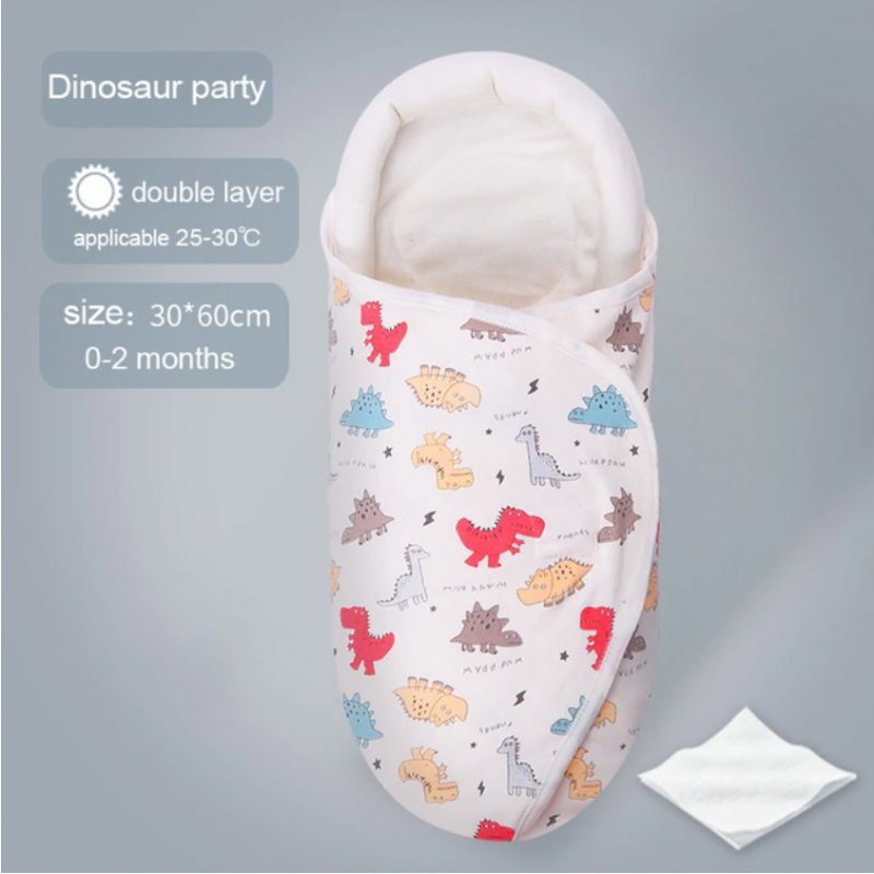 Babysovsäcksfilt Swaddle Sovsäck Med Huvudskyddsområde