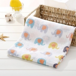 Babysvampfilt Mjuk Muslin Bomullsomslag – Elephant