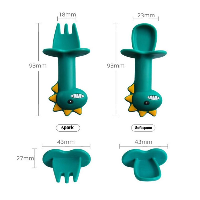 Barn Porslin Baby Sked Gaffel Set