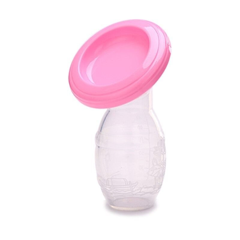 Manuell Bröstpump – Baby Amning Milk Saver Suctionbpa-fri & Livsmedelsklassad Silikon – Rosa