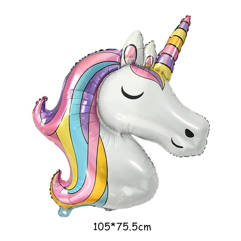 Rainbow Unicorn Baby Shower Ballonger Festdekorationer 7st