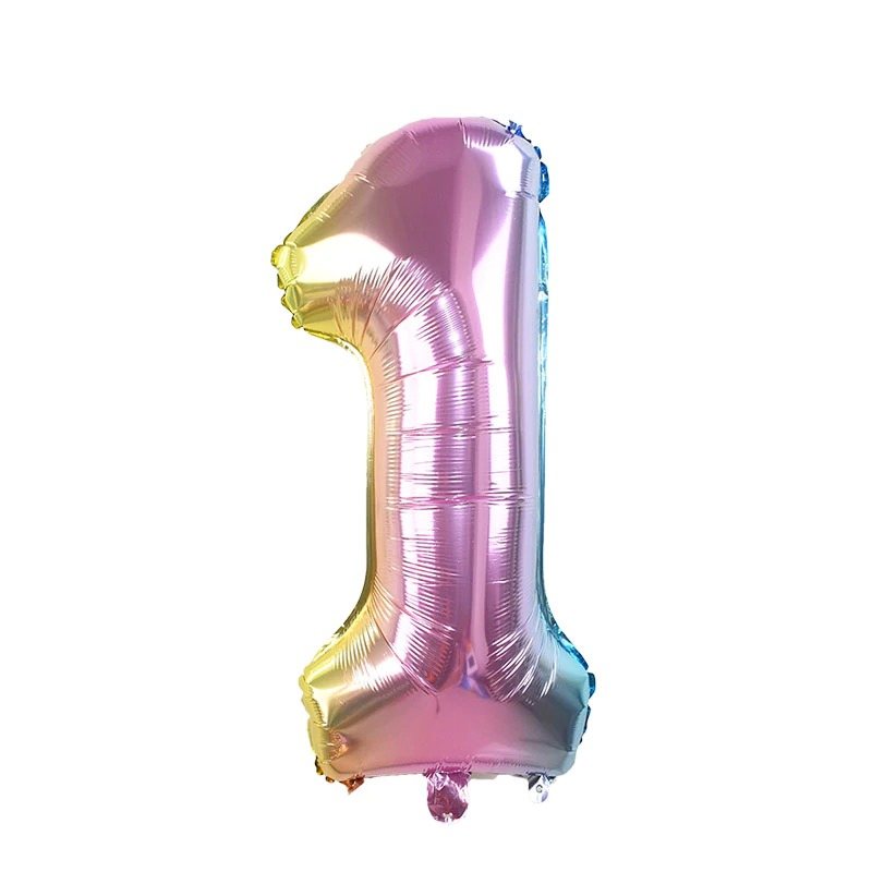 Rainbow Unicorn Baby Shower Ballonger Festdekorationer 7st