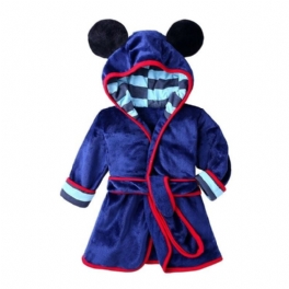 Robe Hooded Warm Soft Plysch Baby Sleepwear Housecoat