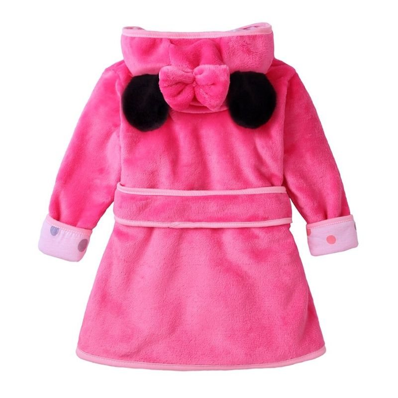 Robe Hooded Warm Soft Plysch Baby Sleepwear Housecoat