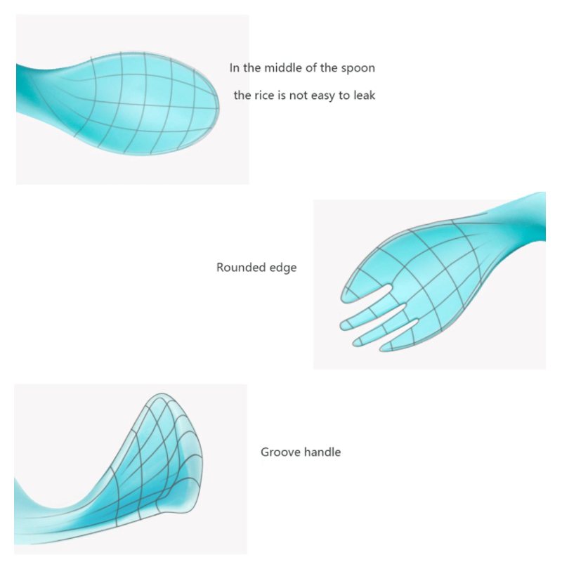 Silikonsked Och Gaffel Säker Smidig Bebismatning