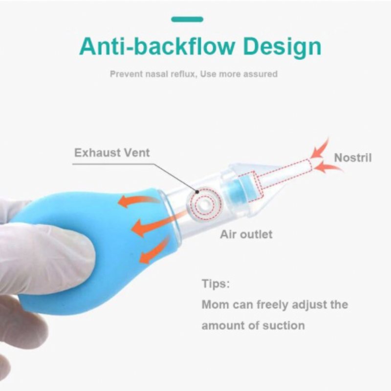 Spädbarn Silikon Nasal Cleaner Aspirator Anti-backflow