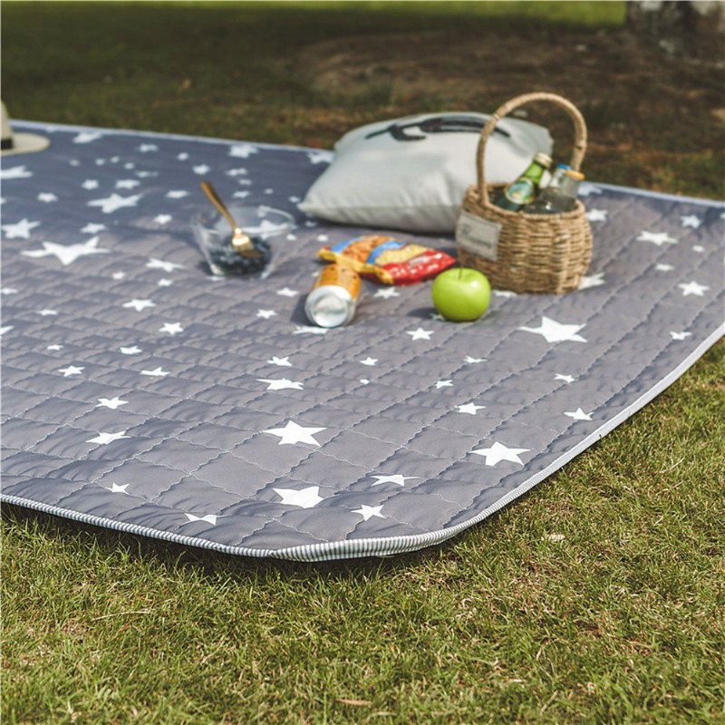 Barn Antisladd Lekmatta Baby Krypmatta Halkfri Tjockare Carpetbaby's Mat 66.9"x78.7" Grey Star