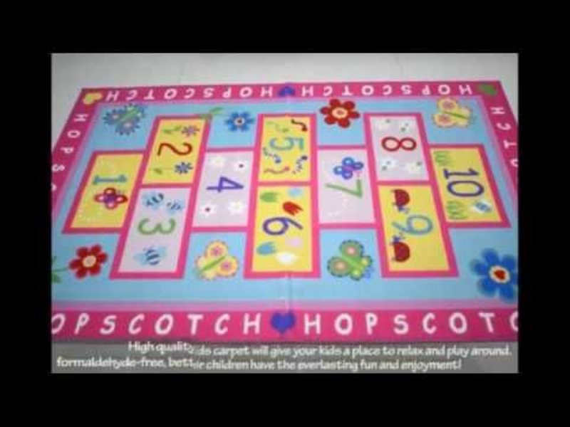 Hem Textilmode Hopscotch Barn Matta Sovrumsöt Rosa Mattadesigner Figur Barnmattor