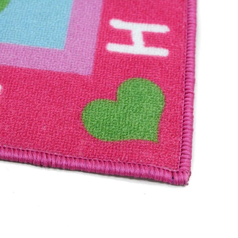 Hem Textilmode Hopscotch Barn Matta Sovrumsöt Rosa Mattadesigner Figur Barnmattor