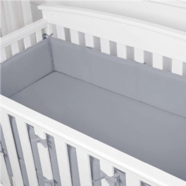 Baby Crib Bumper Kudde 4 Paneler Enfärgad