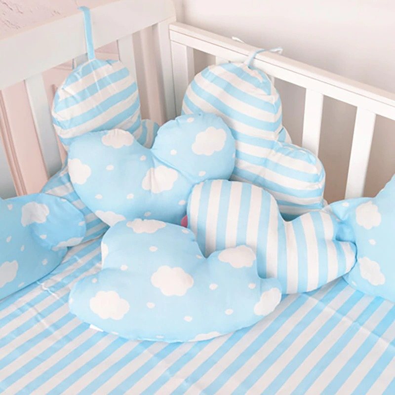 Baby Crib Bumpers Cushion Bed Säkerhetsskyddsdynor