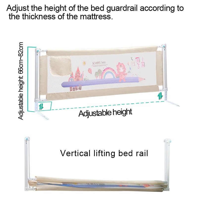 Babysäng Rail Guard Fence Guardrail Security Vikbar Grind