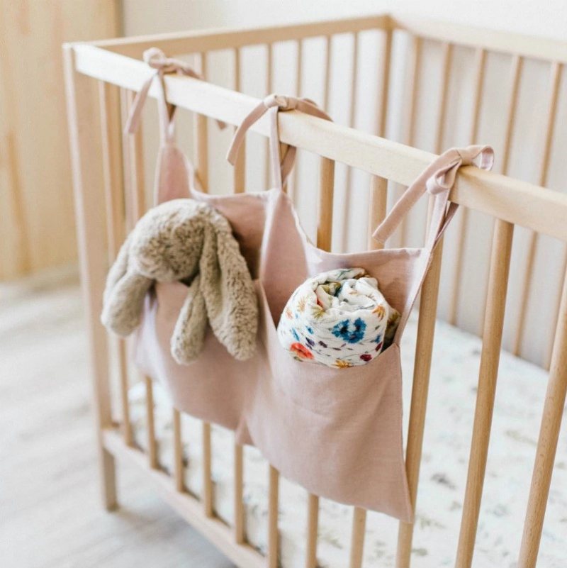 Förvaringsväska På Sängen Baby Crib Organizer Hängväska