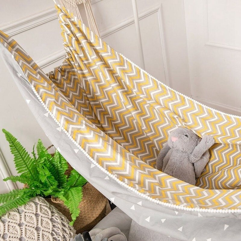 Spjälsäng Baby Hängmatta Swing Bomull Hängande Sömn Bassinet