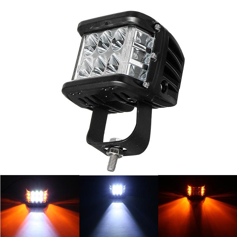 12v 10v-48v Led Arbetsdimljus Sidoskjutare Combo Dubbelfärgad Körning Offroad Suv Lastbil