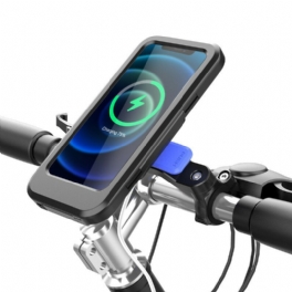 12v 15w Trådlös Laddare Touch Phone Hållare Ridfäste 6.7 Tum Box Cykelnavigering För Cykel Motorcykel