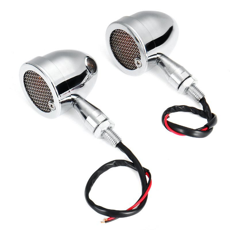 12v Motorcykelgrill Bullet Led Blinkers Röda Indikatorlampor