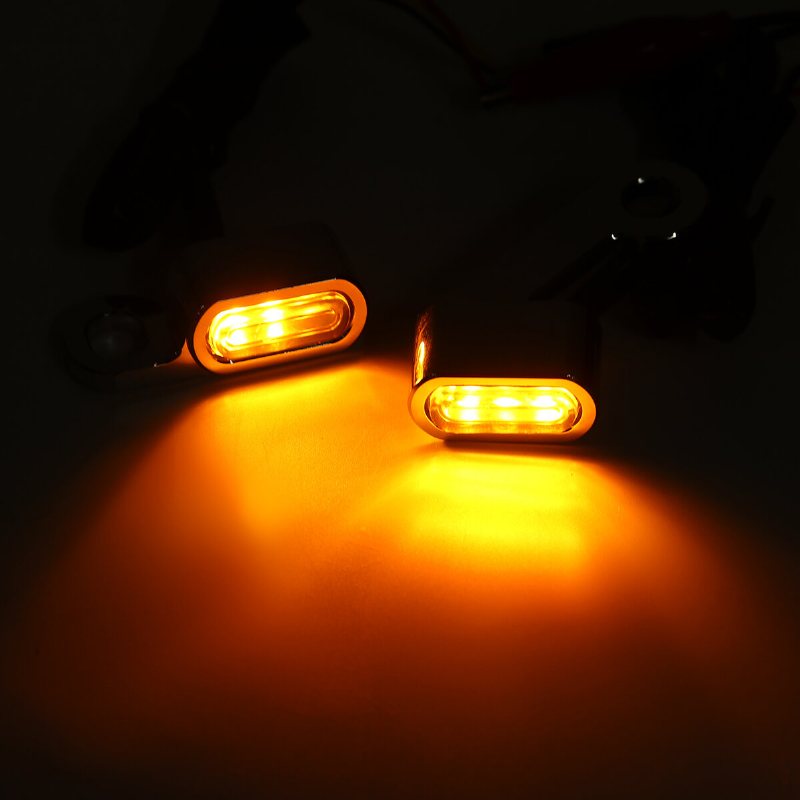 2st 12v Motorcykel Amber Led Mini Blinkers Körljus Lampa För Harley