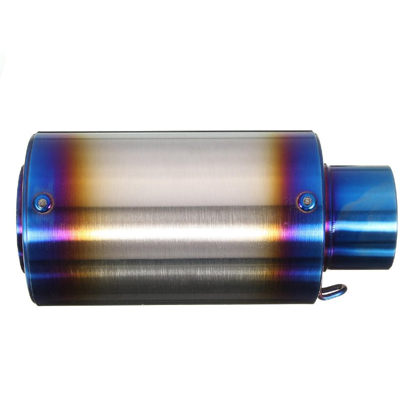 38-51mm Universal Motorcykel Cylinder Avgasljuddämpare Pipe Blueing/carbon Fiber