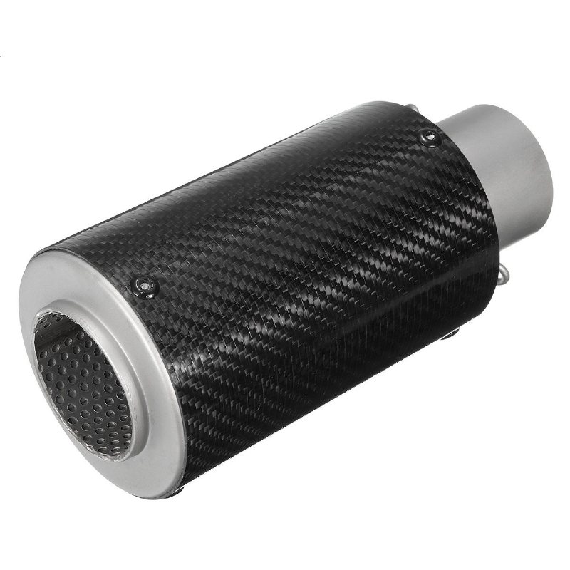 38-51mm Universal Motorcykel Cylinder Avgasljuddämpare Pipe Blueing/carbon Fiber