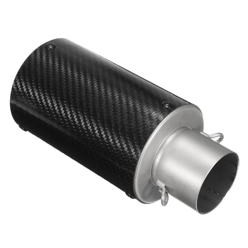 38-51mm Universal Motorcykel Cylinder Avgasljuddämpare Pipe Blueing/carbon Fiber