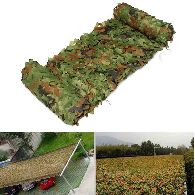 3mx5m Jakt Camping Jungle Kamouflage Nät Mesh Woodlands Persienner Militär Camo Cover