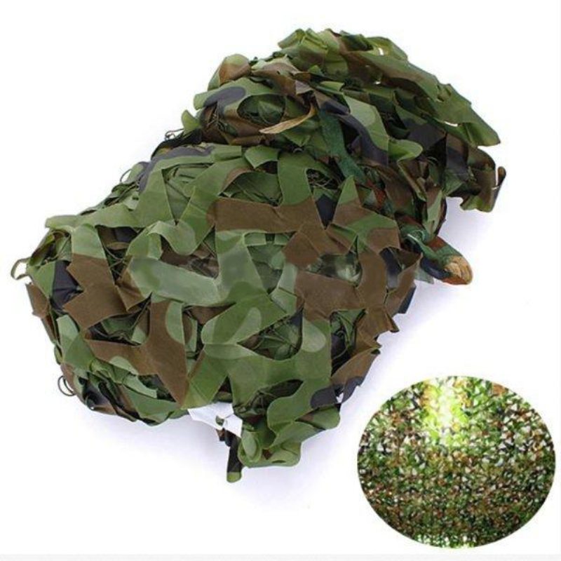 3x1.5m Woodland Camouflage Camo Net För Camping Militär Fotografering