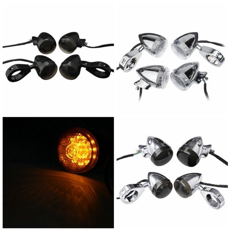 4st 39mm Bakre Motorcykelkula Led Blinkersljus För Harley Davidson Sportster Dyna Bobber