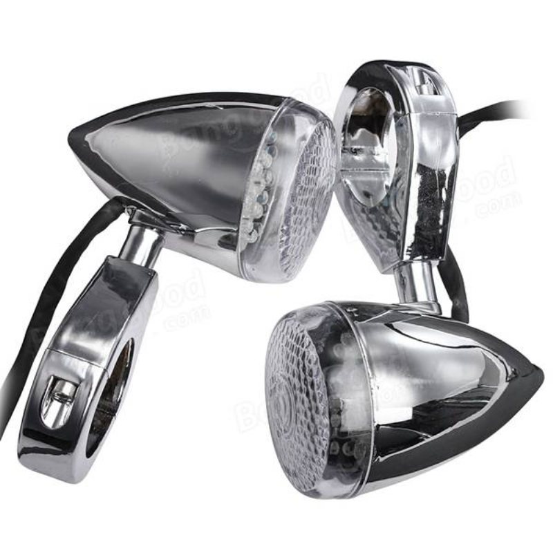 4st 39mm Bakre Motorcykelkula Led Blinkersljus För Harley Davidson Sportster Dyna Bobber