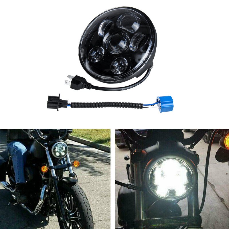 5.75 Tum H4 H13 Motorcykel Led-strålkastare Förseglade Projektor Hi-lo Beam-strålkastare För Harley