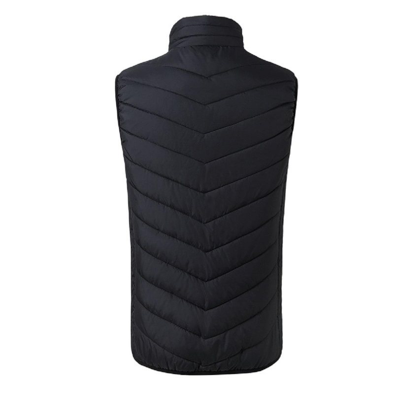 5v Usb Elektrisk Väst Uppvärmd Jacka Termisk Varm Neck + Ryggdyna Vinter Body Warmer Duk