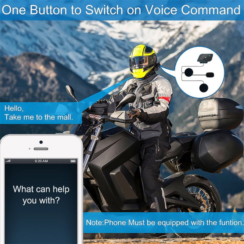 A8 Wireless Bt Communication Headset Uppladdningsbara Hörlurar För 5.0 Bluetooth Motorcykelhjälm