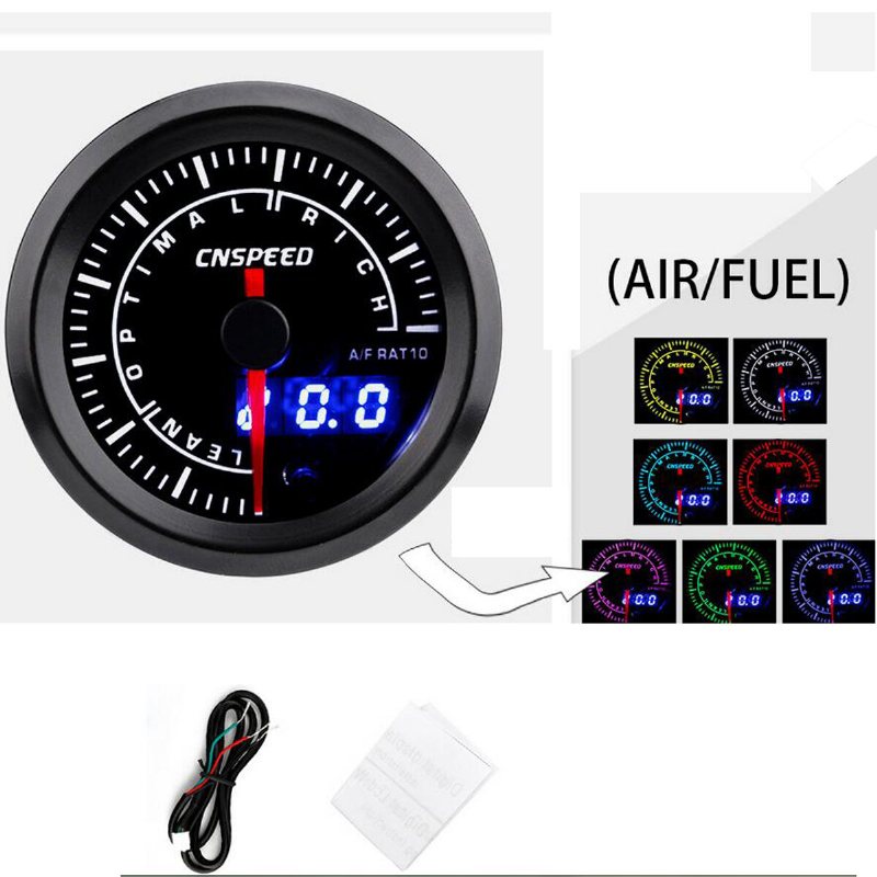 Analog & Digital 52mm Bil Led Turbo Boost Egt Avgasvattentemperatur Luftbränslemätare