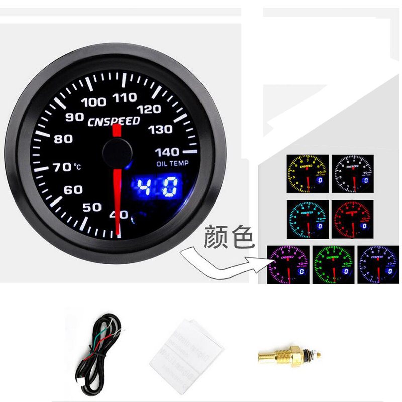 Analog & Digital 52mm Bil Led Turbo Boost Egt Avgasvattentemperatur Luftbränslemätare