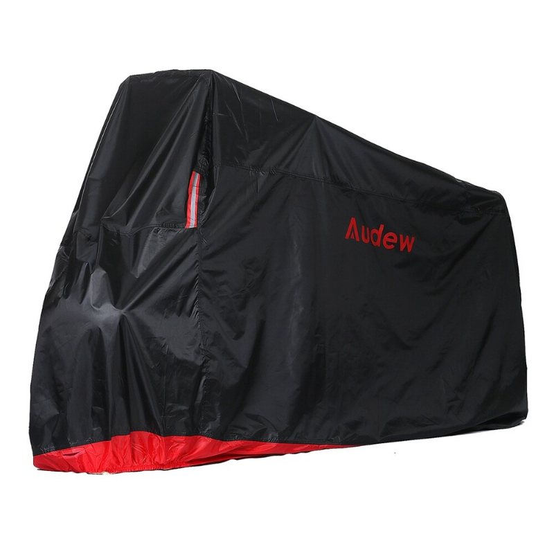 Audew Oxford Cloth Motorcykelskydd Vattentät 275*145*105cm Kläder Utomhusskydd Röd Svart