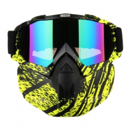 Avtagbar Helmask Glasögon Motorcykel Motocross Ski Riding Cykling Protector Outdoor