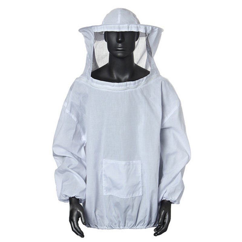 Biodlingsdräkt Jacka Slöja Och Bee Hat Klänning Smock Equip Protection