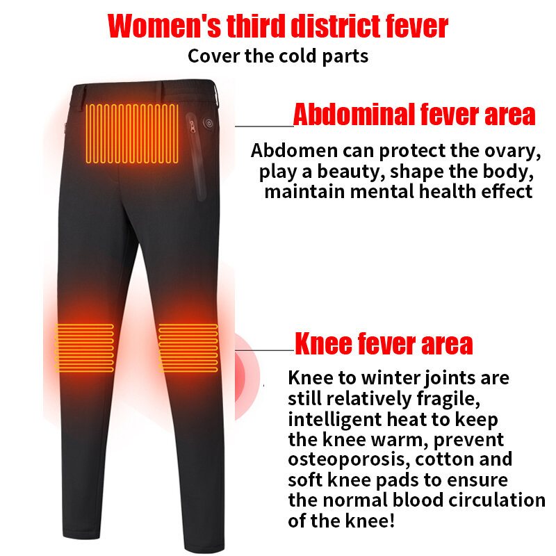 Dam Usb Eluppvärmd Varmbyxa Vintervärmare Värmebyxa Elastisk