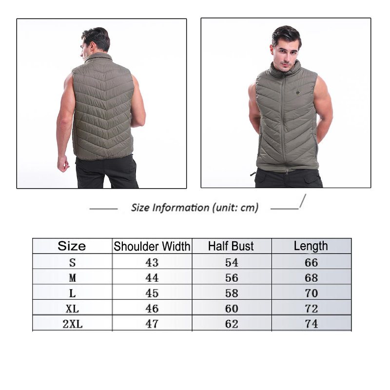 Elektrisk Usb Trehastighets Termostatväst Varmt Fleecetyg + Polyesterkamouflage Utomhussporter