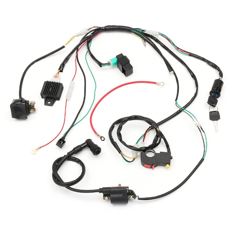 Ledningsnät Vävstol Solenoid Spole Likriktare Cdi För 50cc 70cc 90cc 110cc 125cc Atv Quad Dirt Bike