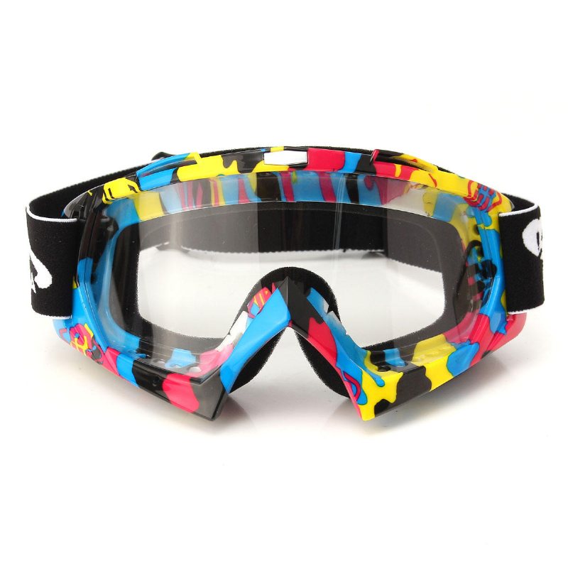 Motorcykel Motocross Off Road Ridning Sport Snowboard Goggles Transparent/coloful Len