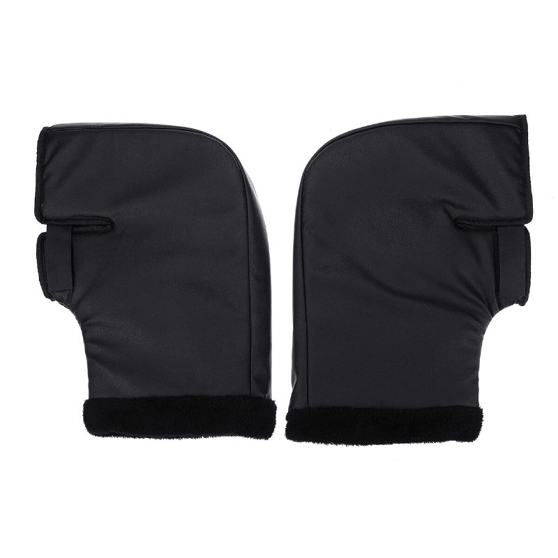 Motorcykelstyre Winter Warm Muffs Skyddshandskar Vattentät Svart