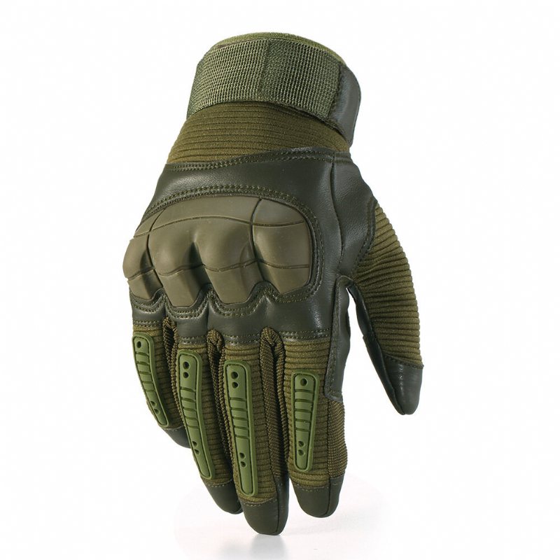 Pekskärm Military Tactical Airsoft Full Finger Handskar Hard Knuckle Outdoor 3 Colors