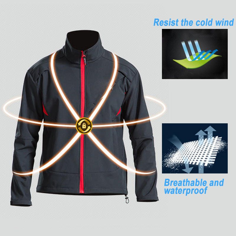 Racing Winter Fleece Thermal Warm 3-lagers Motorcykeljacka Vindtät